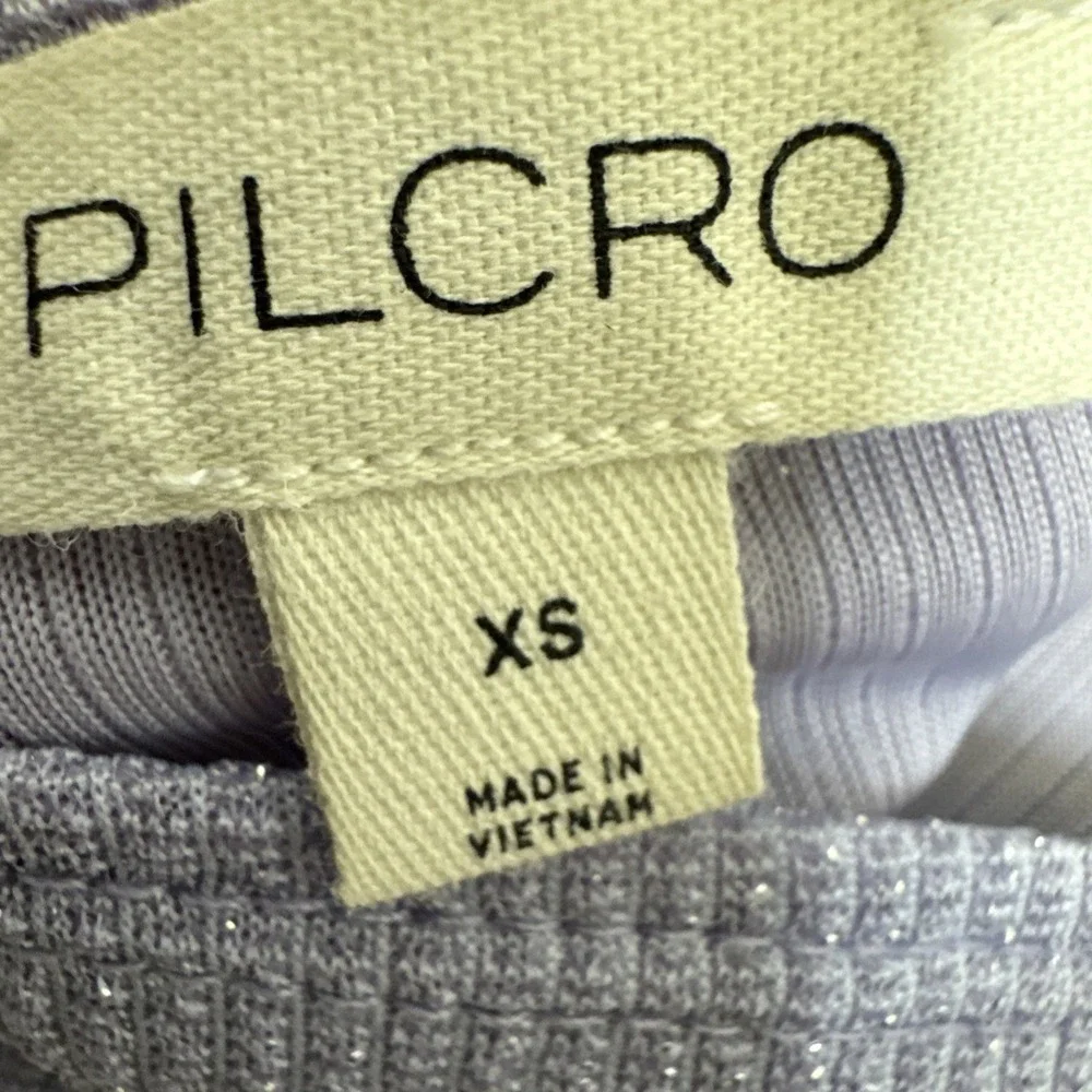 Anthropologie Pilcro Shimmer Cowl Neck Halter Top‎ Dusty Violet XS NWT